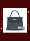 HERMES KELLY 25 (Pre-Owned) - Retourne, Vert cypress, Togo leather, Phw